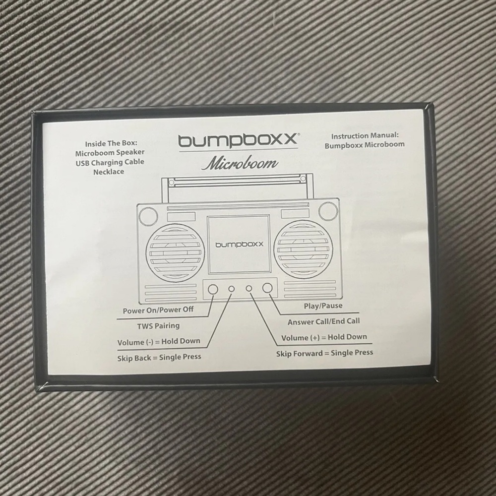 Bumpboxx Microboom Wearable Bluetooth Speaker Boombox w/ Chain - Tiphany Blue - Picture 9 of 12